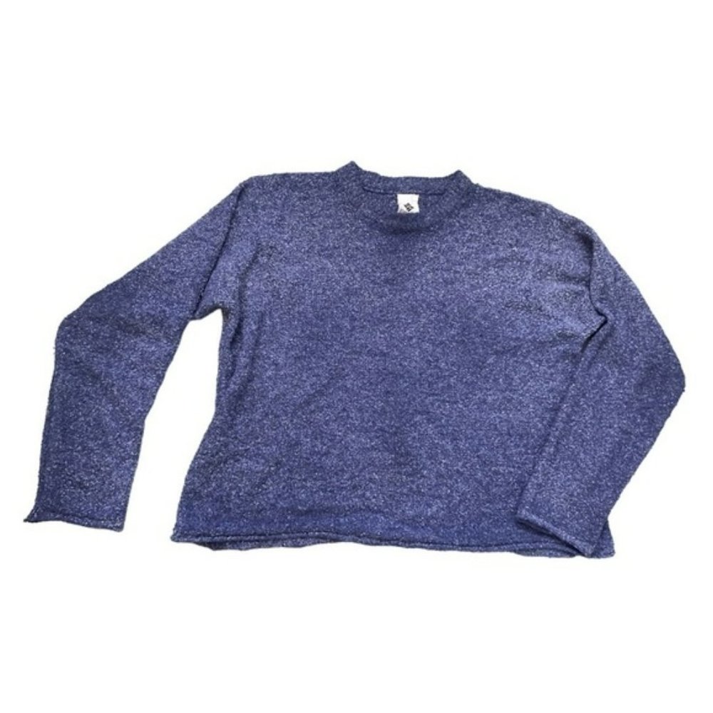 VINTAGE Columbia brushed terry cloth knit crewneck sweater